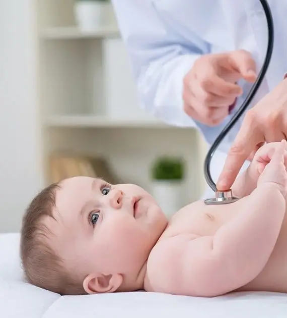 Doctor and child consultation illustration